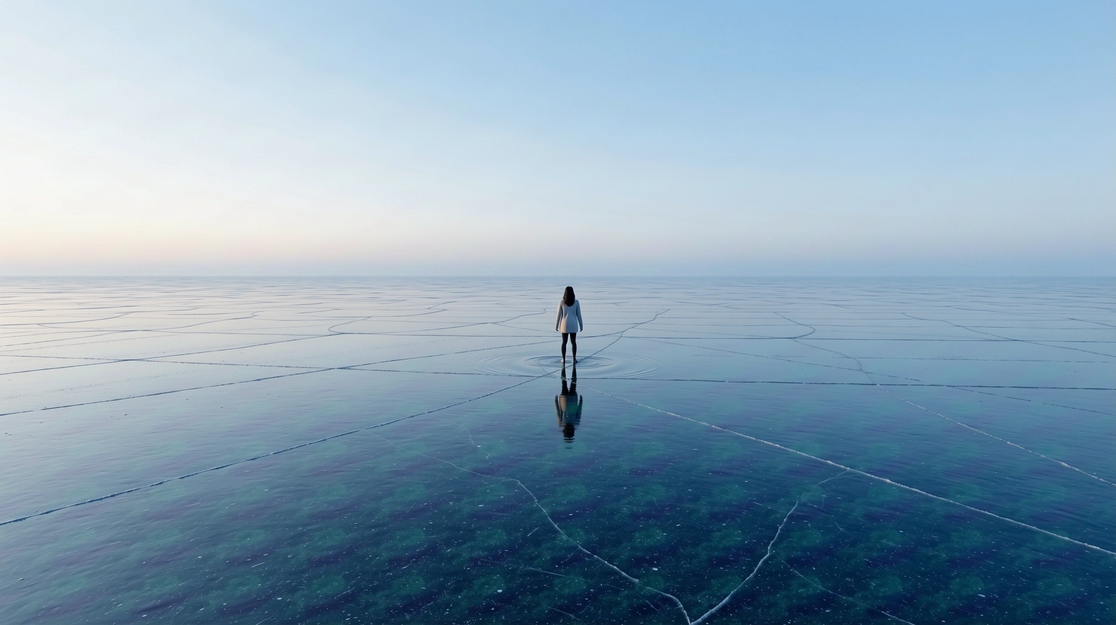 Paisaje glacial sereno